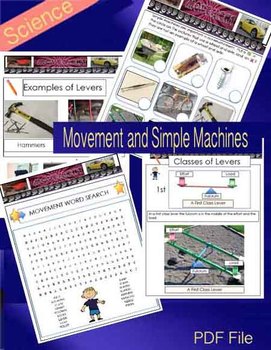 Preview of Science - Movement PDF File - Simple Machines 36 Pages