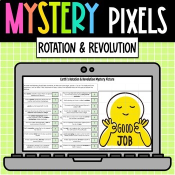 Preview of Science Mystery Picture | Earth's Rotation & Revolution | Digital Activity