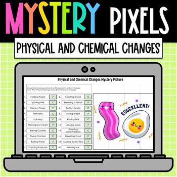 Preview of Science Mystery Picture | Physical and Chemical Changes | Digital Activity
