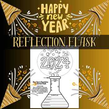 Preview of New Year's Resolution Reflection Science Flask