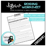 Science Nonfiction Jigsaw Reading Worksheet - Middle School