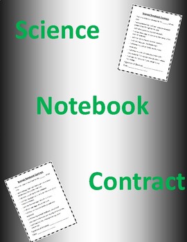 Preview of Science Notebook Contract