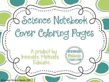 Preview of Science Notebook Cover Coloring Pages