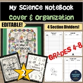 Science Notebook Covers and Binder Organization EDITABLE P