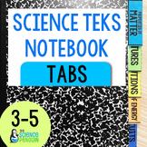 Science Interactive Notebook Organization Tabs | 3rd 4th 5