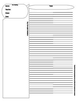 Preview of Science Notes Template