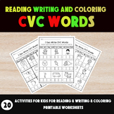 Science Of Reading CVC Words Practice in Reading & Colorin