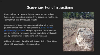 Preview of Science Outdoor Scavenger Hunt (online learning grades 6-8)