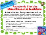 Science Packet: Ecosystem Interactions IN SPANISH Interacc