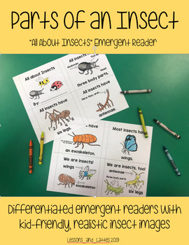 Science- Parts of an Insect Emergent Reader by Lessons and Lattes with ...