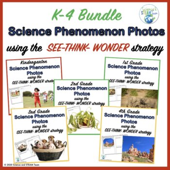 Preview of Science Phenomenon BUNDLE for K-4  Using the See Think Wonder Strategy