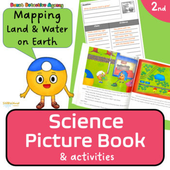 Preview of Science Picture Book Lesson with STEM Book - Maps Show Land and Water