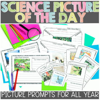 Preview of Science Picture of the Day Writing Prompts Science Morning Work Activity