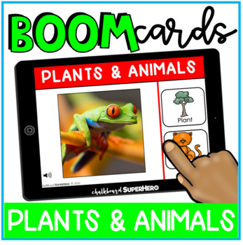 Preview of Science: Plants and Animals BOOM CARDS {distance learning}