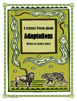 Preview of Science Poem about Adaptations
