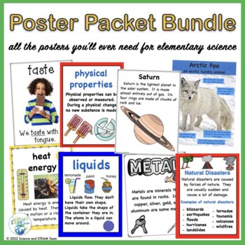 Preview of Science Poster Bundle for Elementary Grades