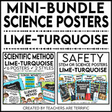 Science Poster Mini Bundle in Lime and Turquoise