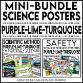 Science Poster Mini Bundle in Purple, Lime, and Bright Turquoise