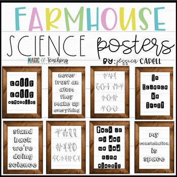 Preview of Science Posters | Farmhouse Classroom Decor