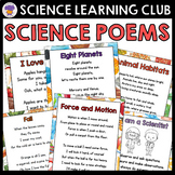 Science Posters Poems for Kindergarten Science Curriculum 