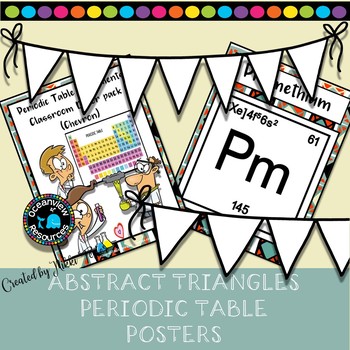 Preview of Science Posters- The Periodic Table-Abstract Triangle Design Back to School
