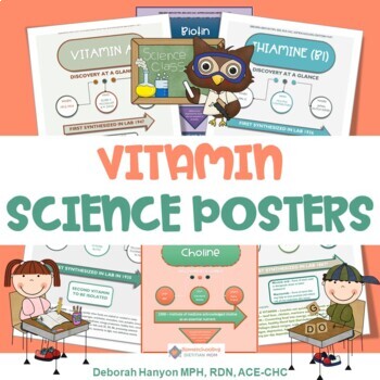Preview of Science Posters - Vitamins Cheat Sheets