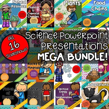 Preview of Science Powerpoint Bundle ALL 16! Grades 4-6 NGSS (Physical, Earth, & Life)