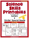 Science Printables for Students with Autism & Similar Spec