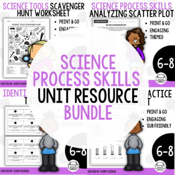 Preview of Science Process Skills Bundle: Metric, Measurement, Lab Safety, Variables, Tools