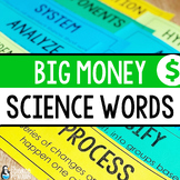 Science Vocabulary Word Wall Posters | Big Money Words | 3