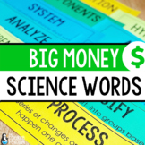 Science Vocabulary Word Wall Posters | Big Money Words | 3