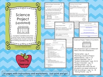 Science Project - Complete Directions and Grading Rubric by I Love My ...