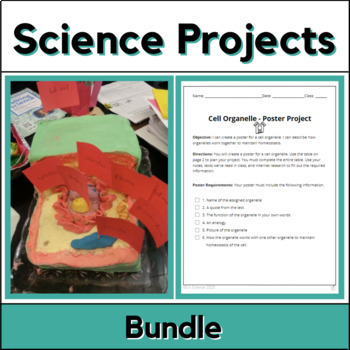 Preview of Science PROJECTS BUNDLE - Project Worksheets - Differentiated and Scaffolded
