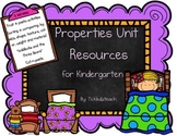 Science Properties Unit Resources for Kindergarten