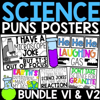 Preview of Science Pun Posters BUNDLE