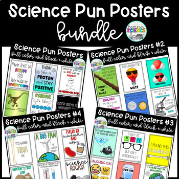 Preview of Science Pun Posters Bundle | Science Bulletin Board