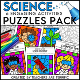 Science Puzzle Pack Grades 3-5 Color by Number and More!