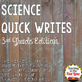 Science Quick Writes - 3rd Grade TEKS Science Review with 