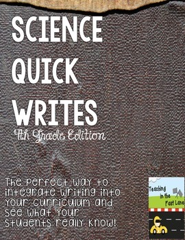 Preview of Science Quick Writes - 4th Grade TEKS Science Review with Photo Quick Writes