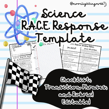 Preview of Science R.A.C.E. Response: Everything students need on one page!