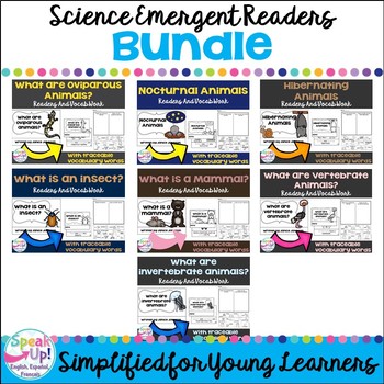Preview of Science Reader Bundle | Printable & Digital Boom Cards Versions with Audio