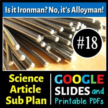 Science Reading #18 - Is it Ironman? - Science Sub Plan (Google Slides &  PDFs)