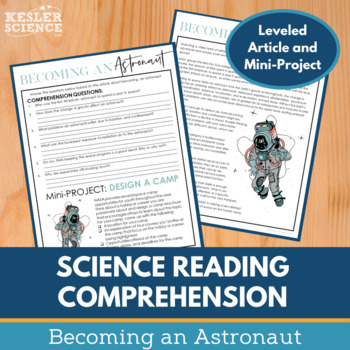 Science Reading Comprehension - Becoming an Astronaut - Distance Learning