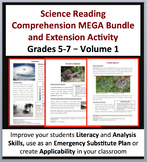 Science Article Bundle Volume 1 - 35 Science Reading Articles - Grades 5-7