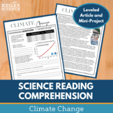 Science Reading Comprehension - Climate Change - Print or Digital