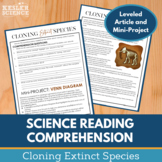 Science Reading Comprehension - Cloning Extinct Species - 