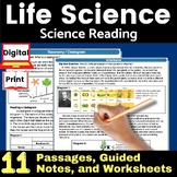 Science Reading Comprehension: Life Science Bundle | 11 pa