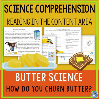 Preview of Science Reading Comprehension | How to Make Butter | Food History Activities