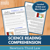 Science Reading Comprehension - Newton's Third Law - Print