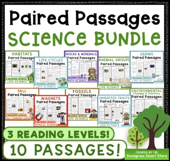Preview of Science: Reading Comprehension Paired Passages BUNDLE